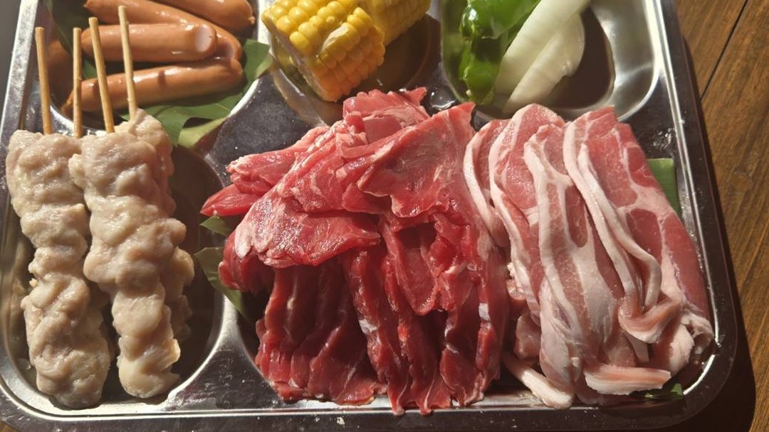 ナガンヌ島のBBQセット